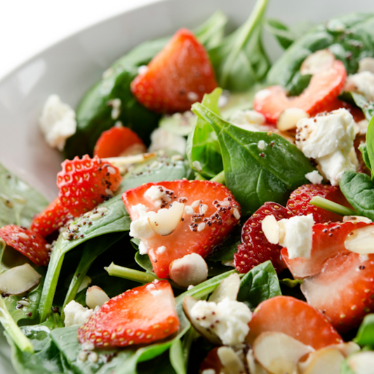 Strawberry & Goat Cheese Salad-The Little Shop of Olive Oils