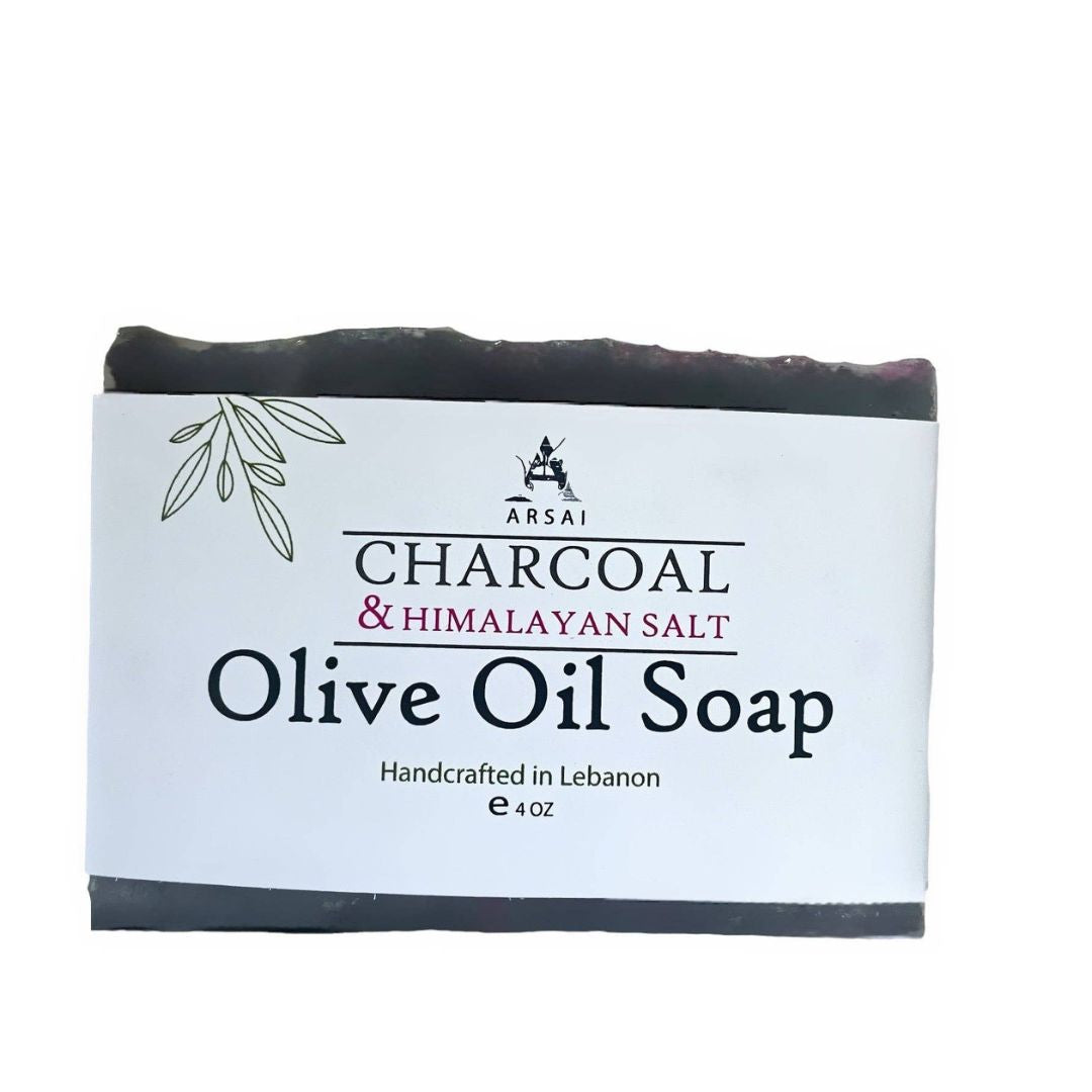 Charcoal & Pink Himalayan Salt Olive Oil Soap