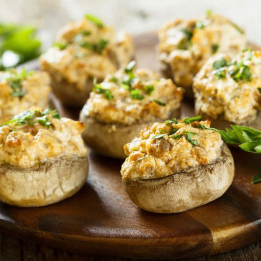 Cranberry Pear & Sage Stuffed Mushrooms at The Little Shop of Olive Oils