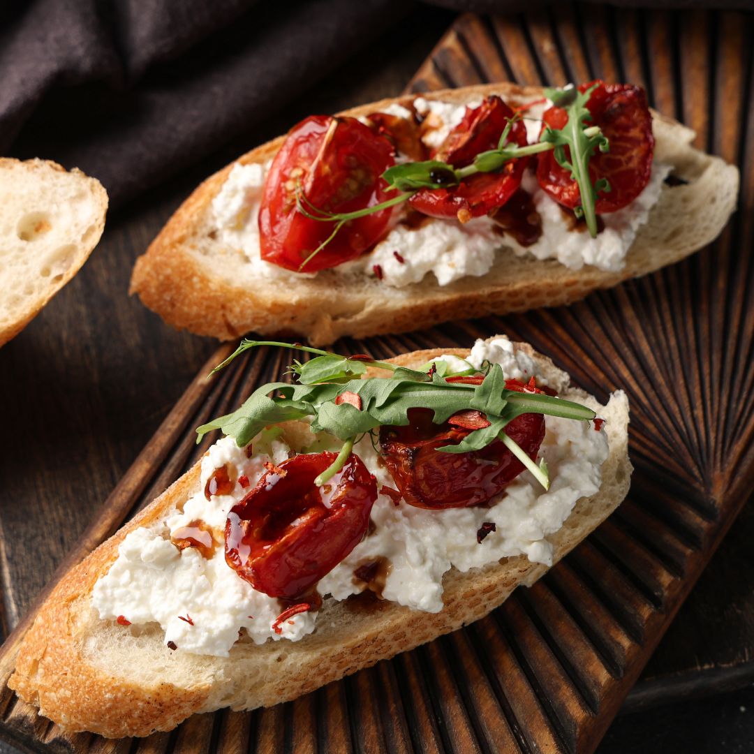 Tomato & Ricotta Bruschetta at The Little Shop of Olive Oils
