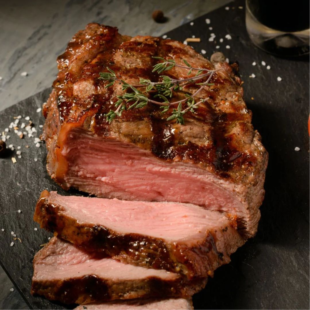 Baklouti Steak with Dark Chocolate Balsamic Glaze at The Little Shop of Olive Oils