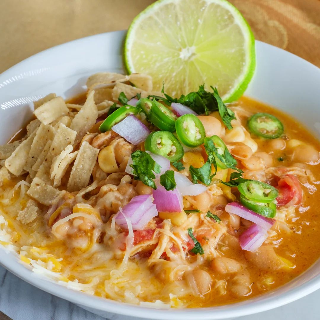 Spicy Jalapeno White Bean Chicken Chili at The Little Shop of Olive Oils