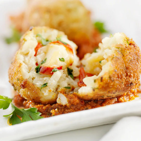 Cheesy Jalapeno Arancini at The Little Shop of Olive Oils