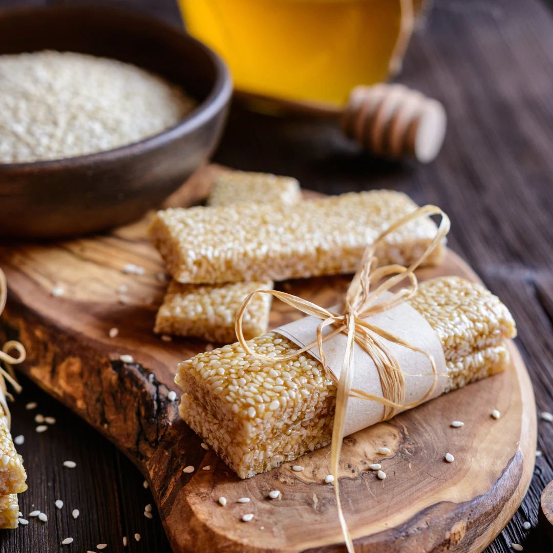 Toasted Sesame Honey Bars at The Little Shop of Olive Oils