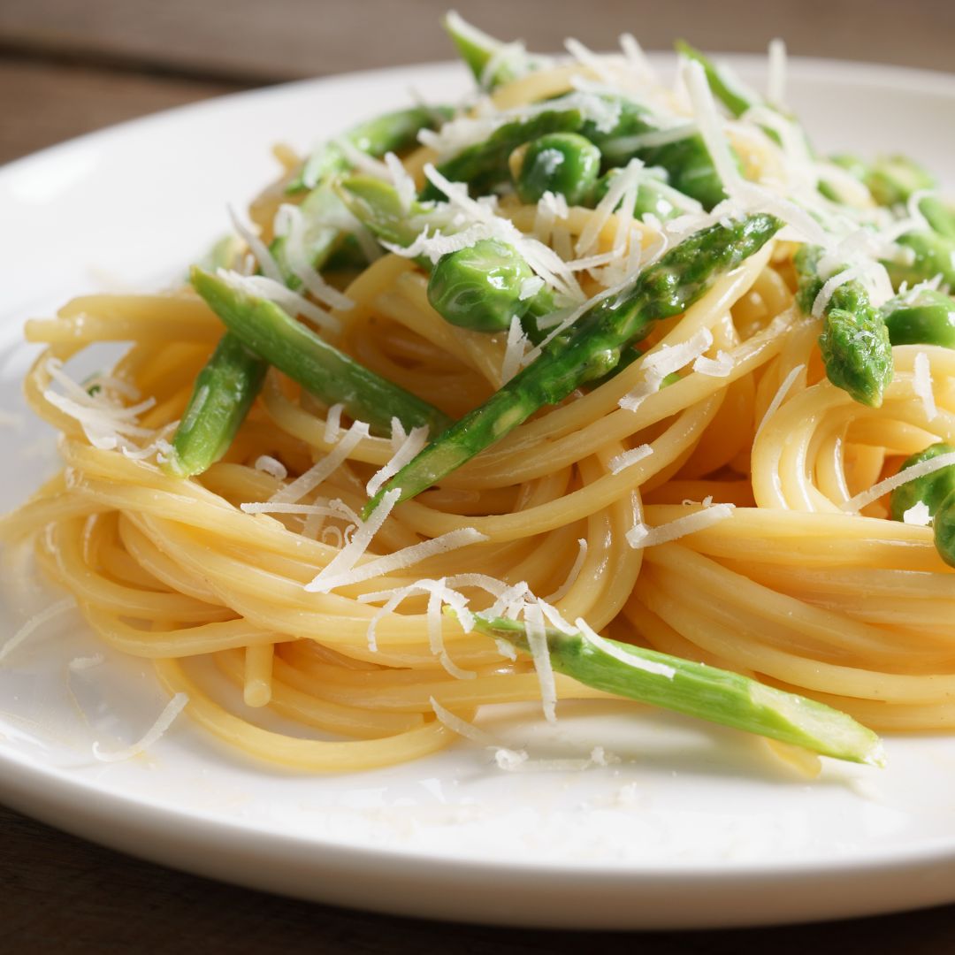 Spring Pasta Carbonara at The Little Shop of Olive Oils