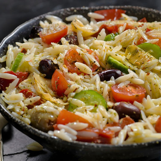 Mediterranean Orzo Salad at The Little Shop of Olive Oils