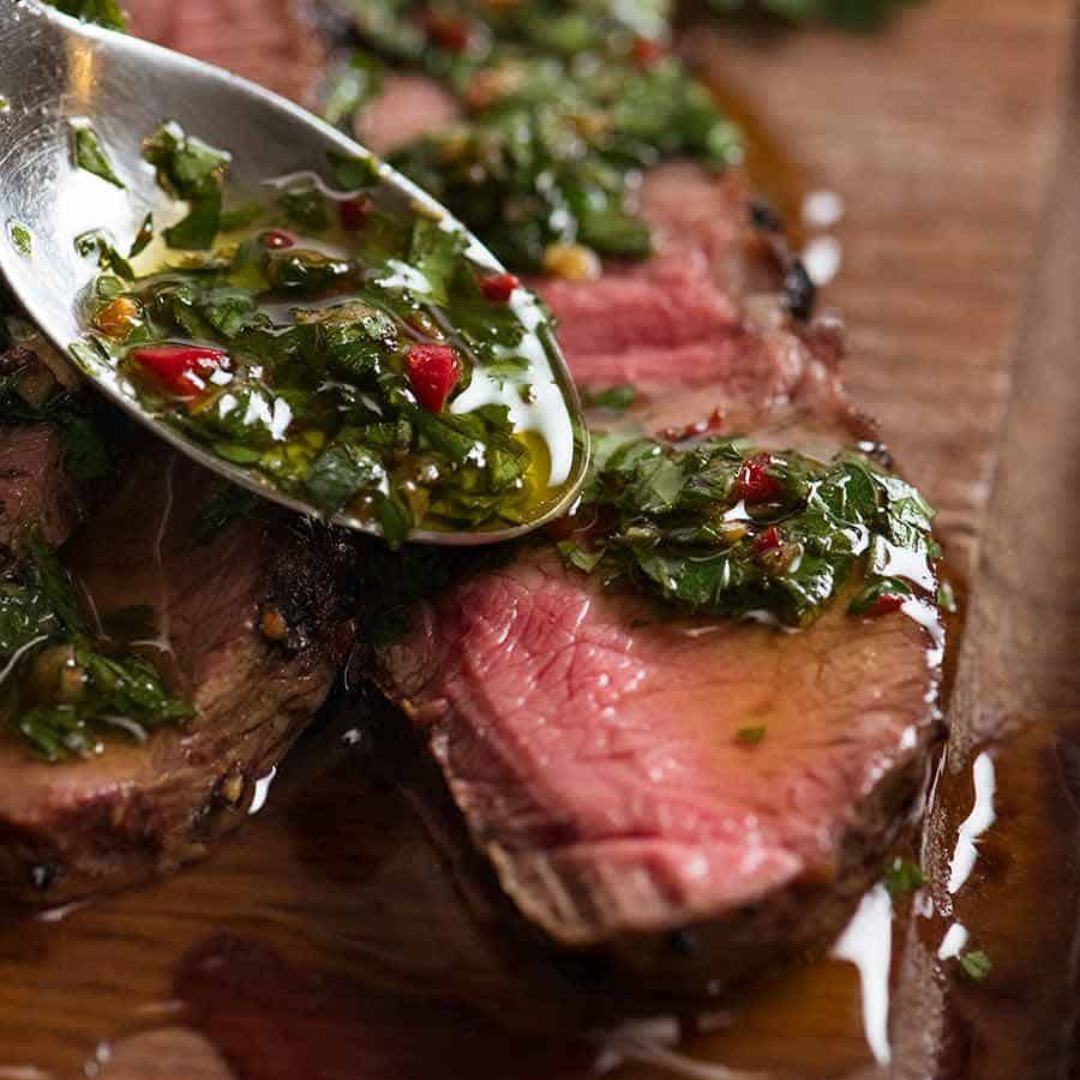 Skirt Steak with Baklouti Chimichurri at The Little Shop of Olive Oils