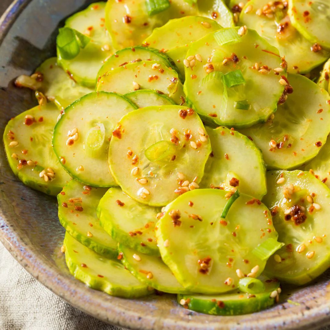 Spicy Cucumber Salad at The Little Shop of Olive Oils
