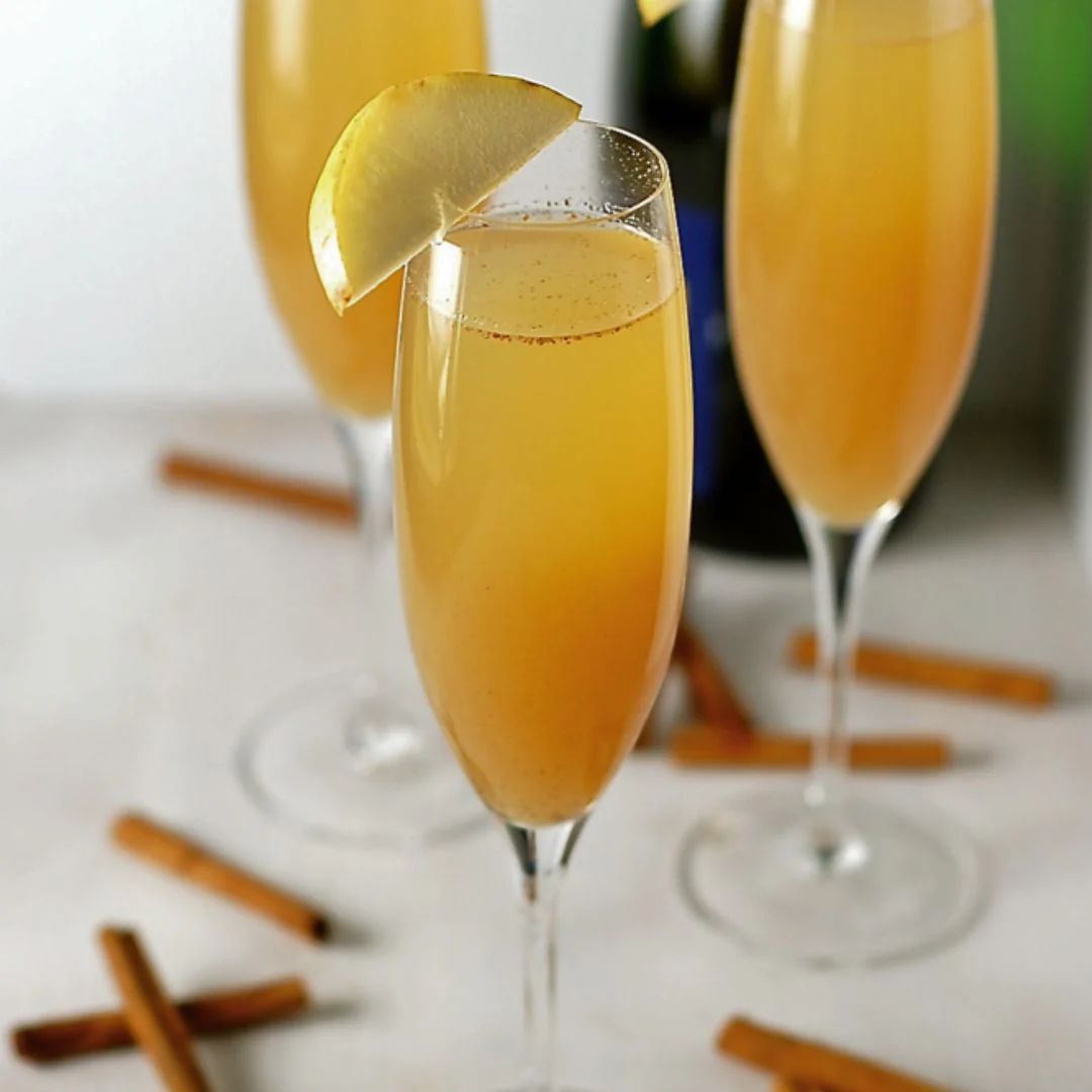 Cinnamon Pear Spiked Bellini at The Little Shop of Olive Oils