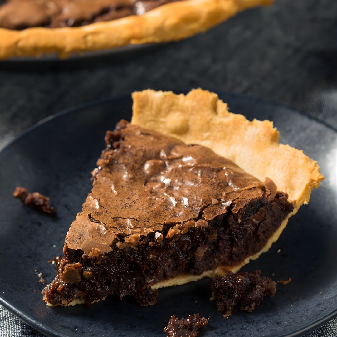 Dark Chocolate Balsamic Brownie Pie at The Little Shop of Olive Oils
