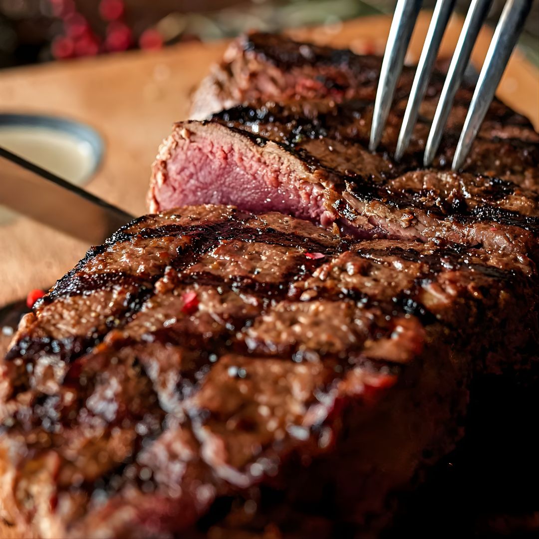 Espresso Marinated Strip Steak at The Little Shop of Olive Oils