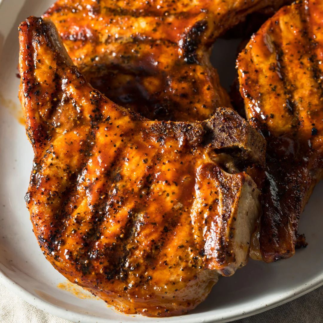 Grilled Balsamic Glazed Pork Chops at The Little Shop of Olive Oils