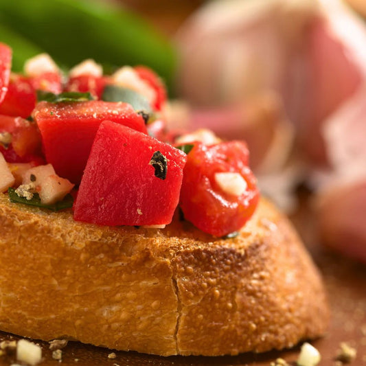 Classic Italian Bruschetta at The Little Shop of Olive Oils