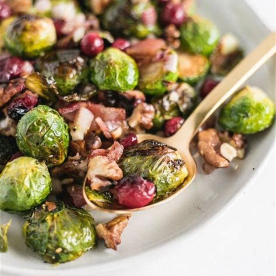 Cranberry Walnut Roasted Brussels Sprouts at The Little Shop of Olive Oils