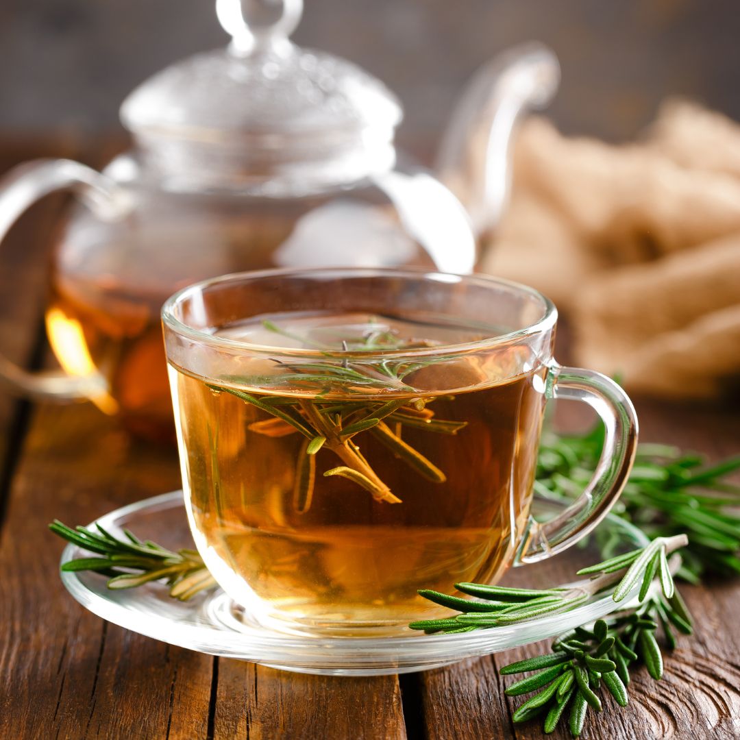 Chamomile & Rosemary Tea with Peach Balsamic at The Little Shop of Olive Oils