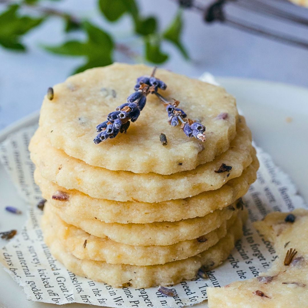 Lavender Shortbread Cookies at The Little Shop of Olive Oils