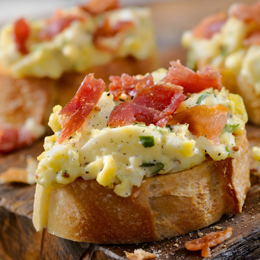 Herbed Egg Salad Crostini at The Little Shop of Olive Oils