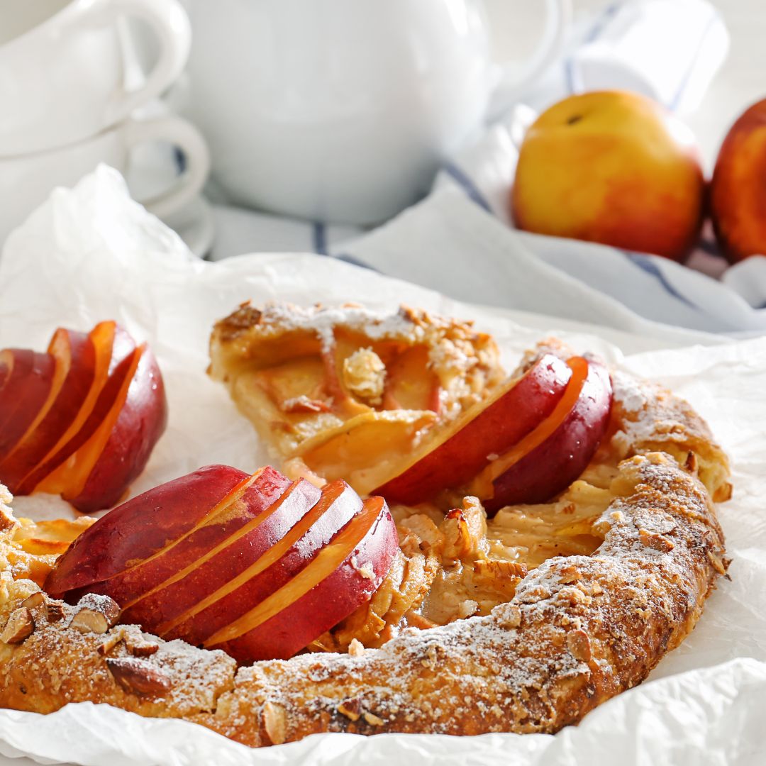 Bourbon Honey Peach Galette Recipe at The Little Shop of Olive Oils in Franklin MA