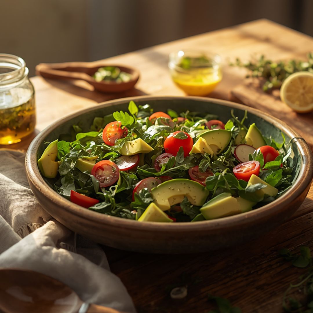 Summer Garden Salad with White Balsamic Vinaigrette Recipe at The Little Shop of Olive Oils