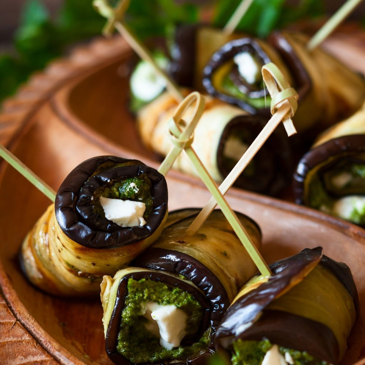 Eggplant Rolls with Pesto & Feta Recipe at The Little Shop of Olive Oils