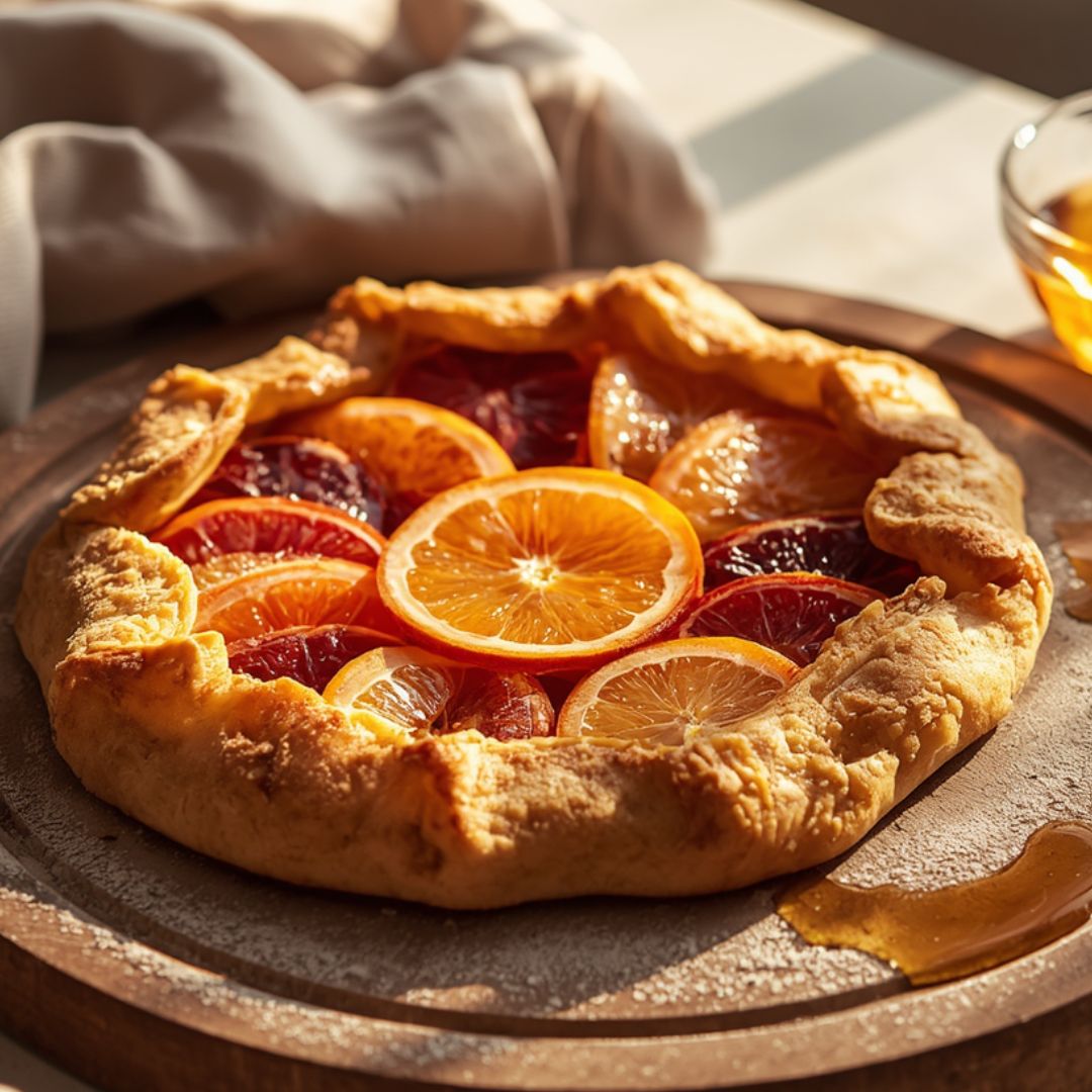 Citrus Galette with Honey & Valencia Orange Olive Oil Recipe at The Little Shop of Olive Oils