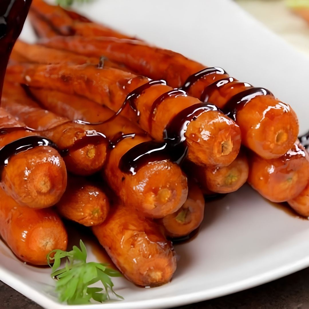 Roasted Carrots with Rosemary and Cinnamon Pear Drizzle made with Rosemary Premium Olive Oil and Cinnamon Pear Dark Balsamic Vinegar from The Little Shop of Olive Oils
