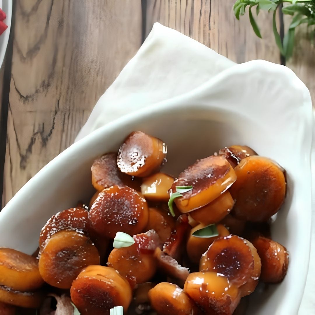 Maple Glazed Carrots made with Vermont Maple Dark Balsamic Vinegar and Franklin Raw Honey from The Little Shop of Olive Oils