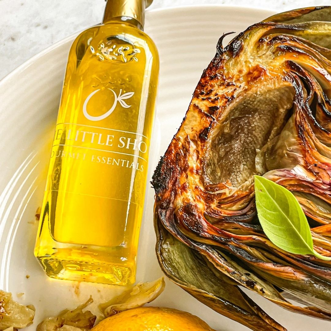 Tuscan Roasted Artichokes made with Tuscan Herb Premium Olive Oil from The Little Shop of Olive Oils