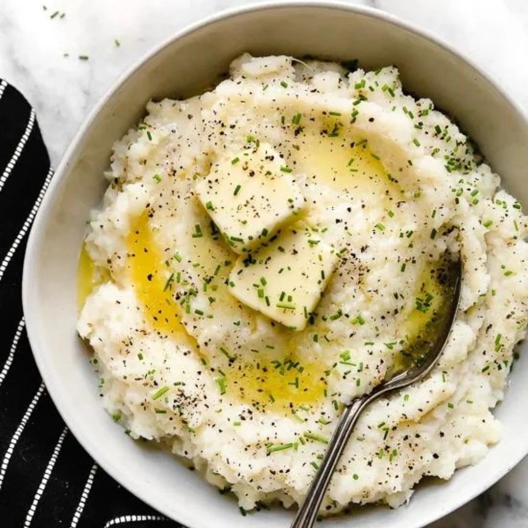 Mashed Cauliflower made with Butter Premium Extra Virgin Olive Oil from The Little Shop of Olive Oils
