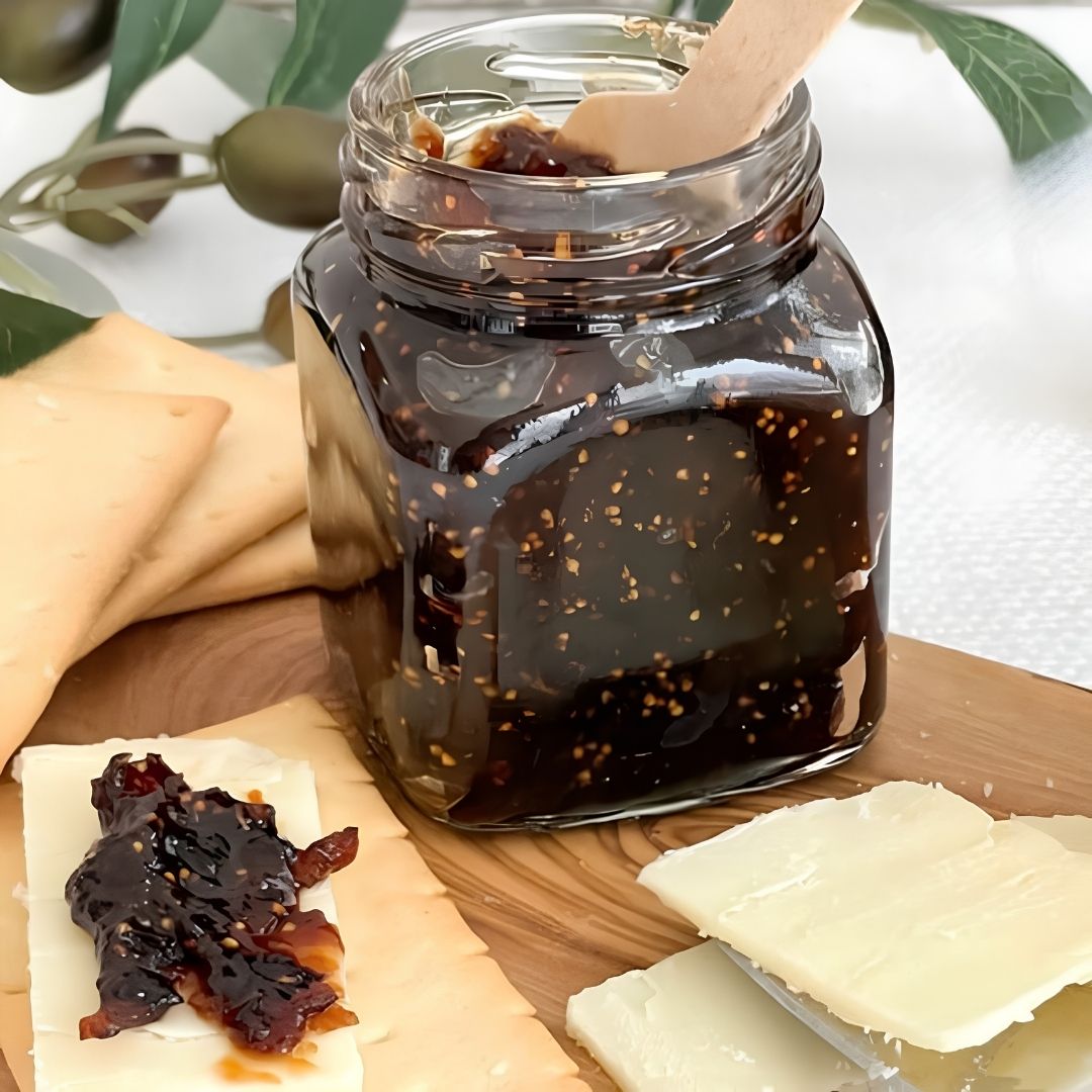 Mission Fig Balsamic Jam made with Mission Fig Balsamic Vinegar from The Little Shop of Olive Oils