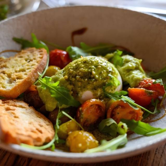 Pesto Burrata Salad Recipe at The Little Shop of Olive Oils