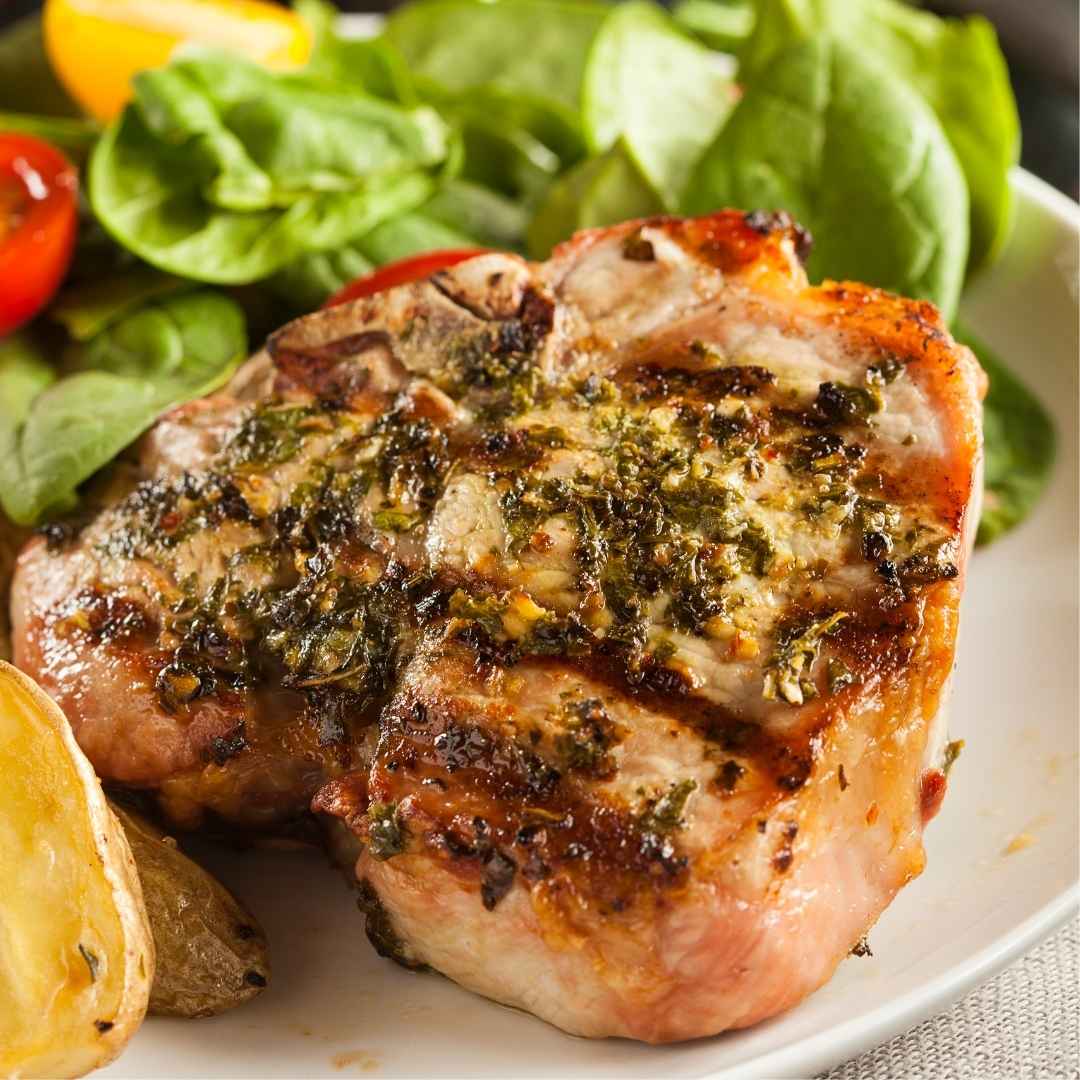 Grilled Garlic Herb Pork Chops Recipe at The Little Shop of Olive Oils