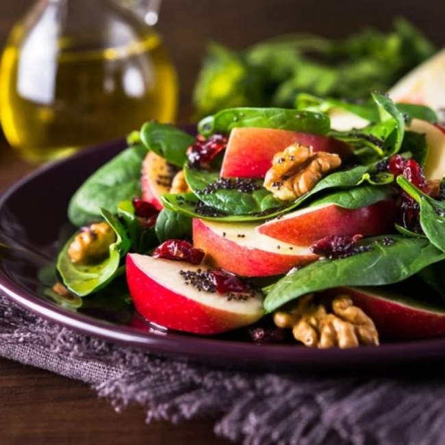 Apple and Walnut Fall Flavored Salad Recipe at The Little Shop of Olive Oils