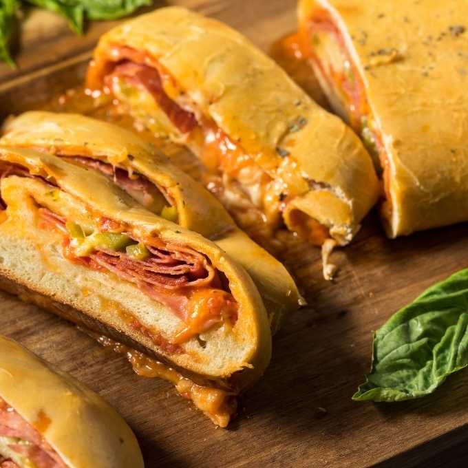 Spicy Italian Stromboli with Baklouti Pepper Olive Oil