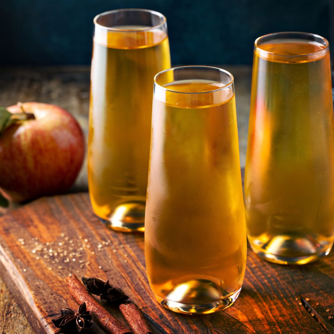 Apple Pear Mimosa with Cinnamon Pear Balsamic Recipe at The Little Shop of Olive Oils in Franklin MA