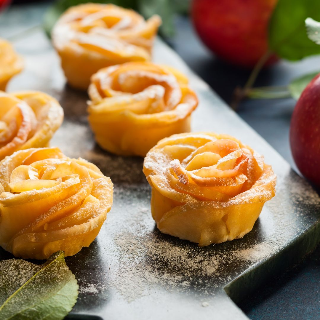 Apple Rose Mini Tarts Recipe at The Little Shop of Olive Oils Gourmet in Franklin MA