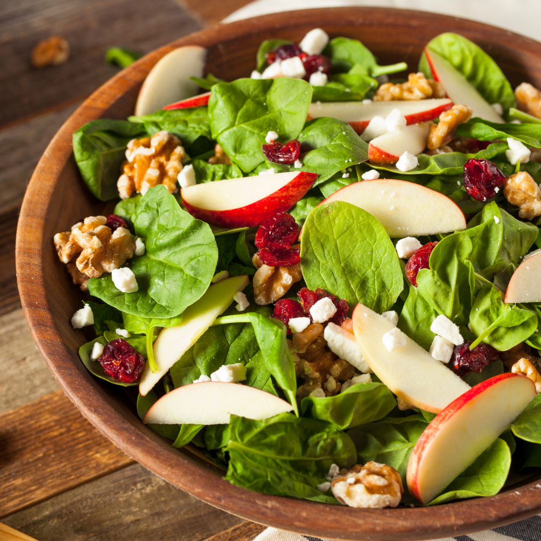 Apple Walnut Spinach Salad-The Little Shop of Olive Oils