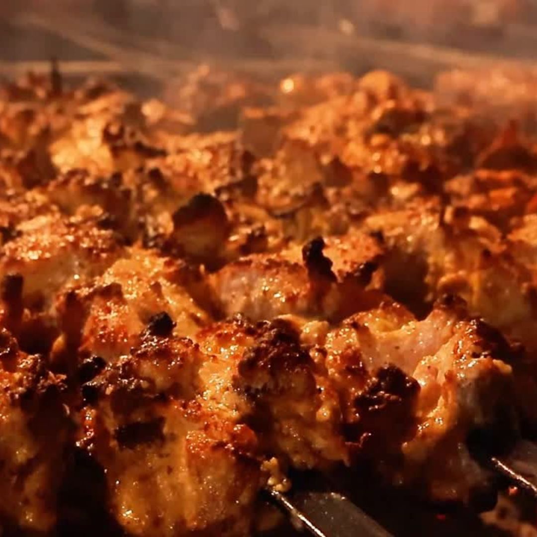 BBQ Chicken Tikka with Garlic Olive Oil