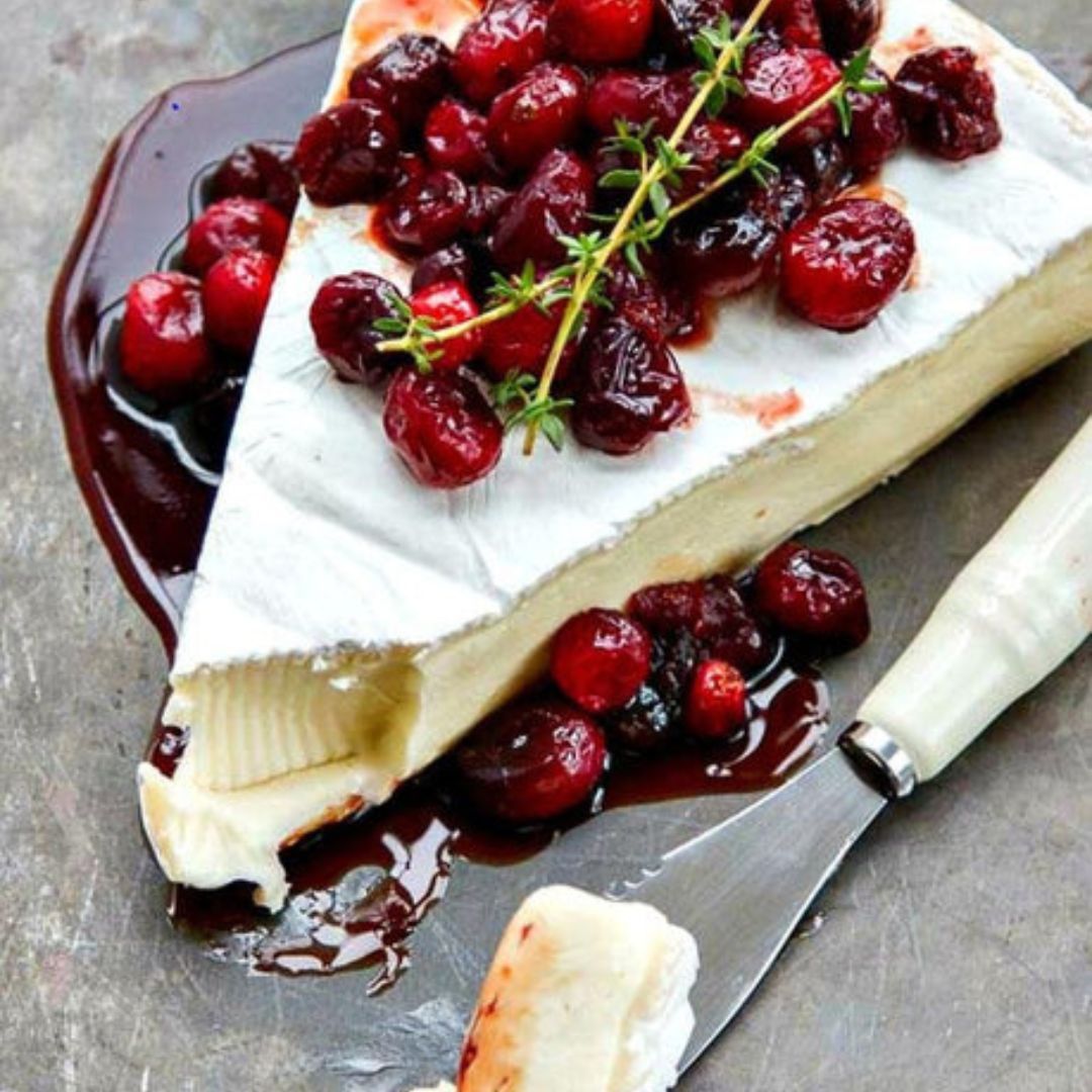 Baked Brie with Cranberries and Aged Balsamic | The Little Shop of Olive Oils