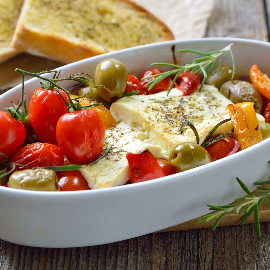 Mediterranean Baked Feta Appetizer at The Little Shop of Olive Oils