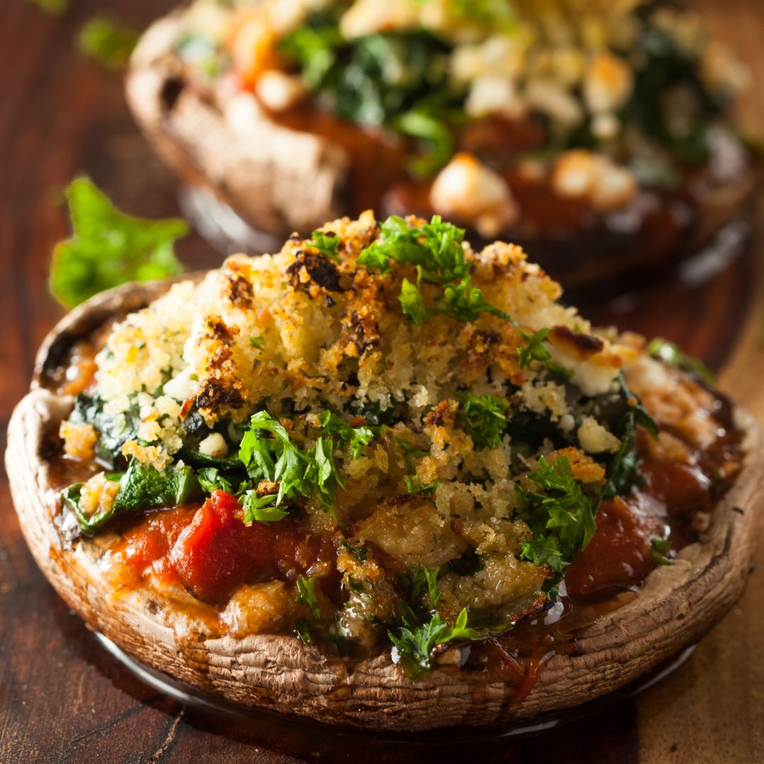 Baked Stuffed Portobello Mushrooms at The Little Shop of Olive Oils