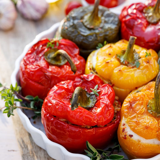 Balsamic Glazed Stuffed Peppers-The Little Shop of Olive Oils