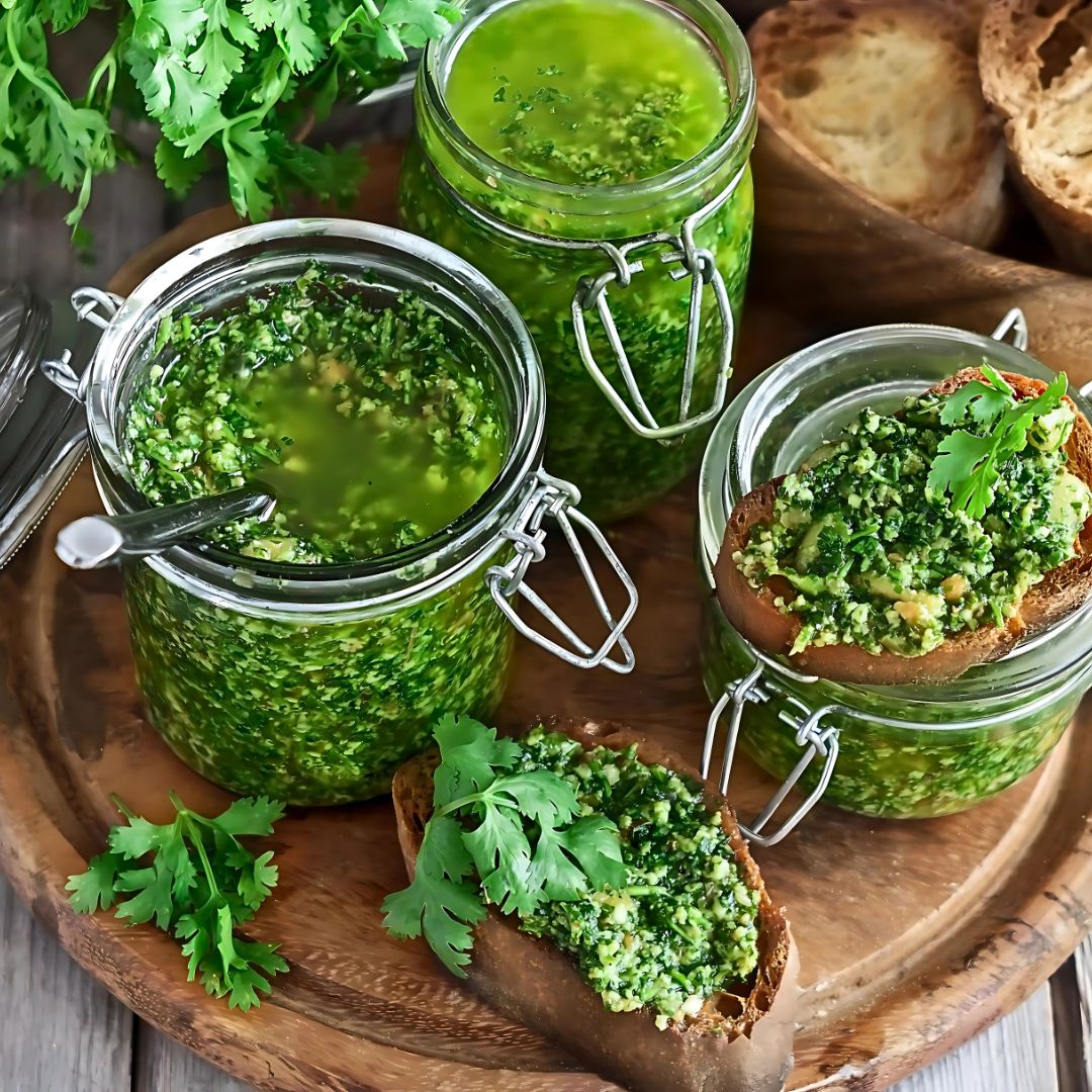 Basil Pesto with a Little Shop Twist