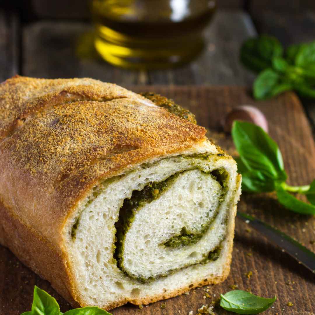 Basil Pesto Swirl Bread Recipe at The Little Shop of Olive Oils in Franklin MA
