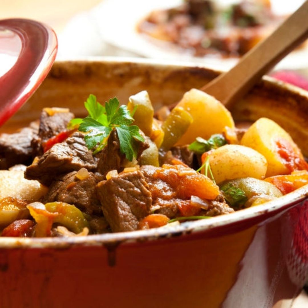 Beef Barley Soup at The Little Shop of Olive Oils