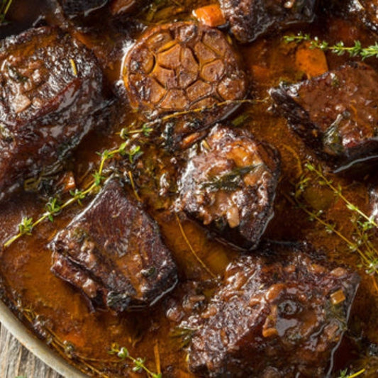 Beer & Blackberry Balsamic Braised Beef Short Ribs | The Little Shop of Olive Oils