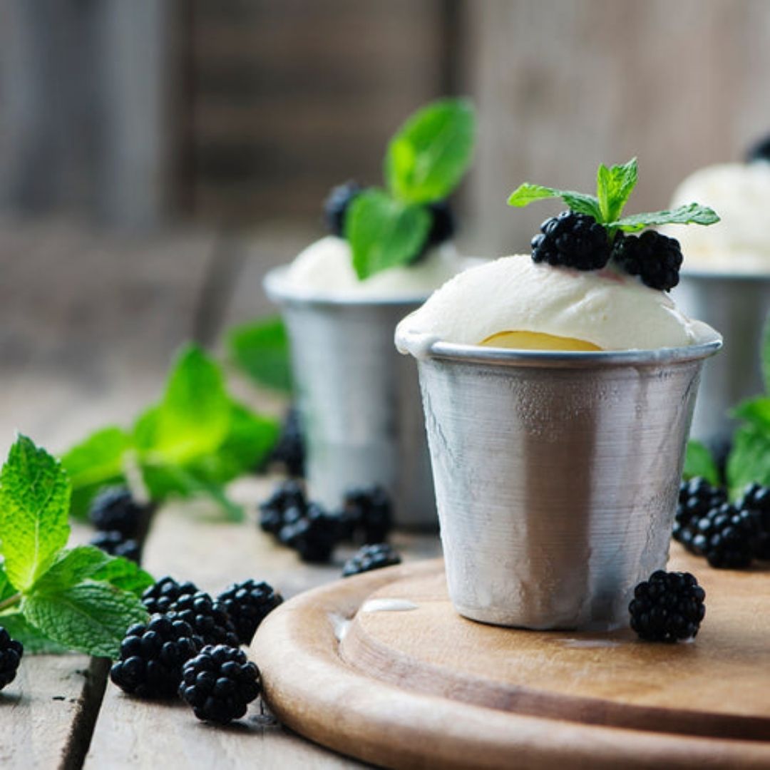 Blackberry, Ginger, Lime Ice Cream