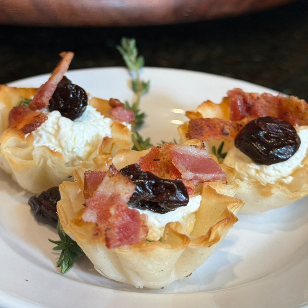 Vermont Maple Balsamic Cream Cheese Phyllo Bites at The Little Shop of Olive Oils in Franklin MA