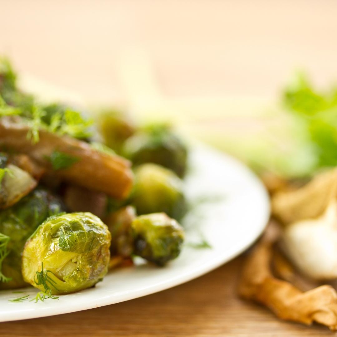 Lemon and Herb Roasted Brussels Sprouts | The Little Shop of Olive Oils