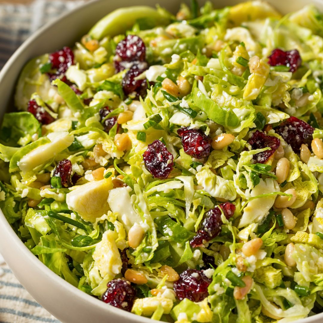 Brussels Sprout Salad with a Sweet Twist